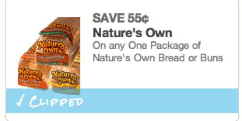 Rare $0.55/1 Nature’s Own Bread Coupon = Possibly Only $0.45 for a Loaf at the Dollar Tree