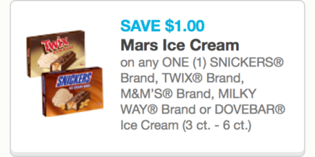 New $1/1 Mars Ice Cream Bars Coupon