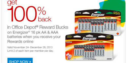 Office Depot: 64 FREE Batteries (After Rewards)