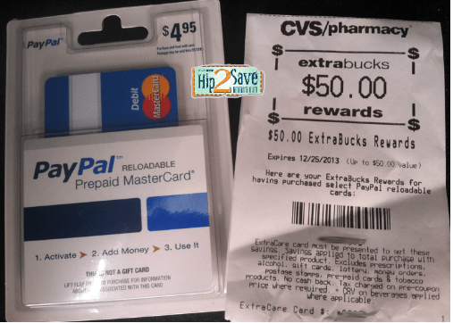 CVS Reminder: *HOT* $50 Extrabucks Reward for Buying PayPal Debit