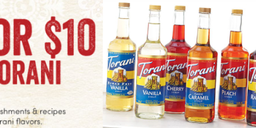 World Market: ALL Torani Syrups 2 for $10 (Today Only!) + $10 Off $40 Online Purchase