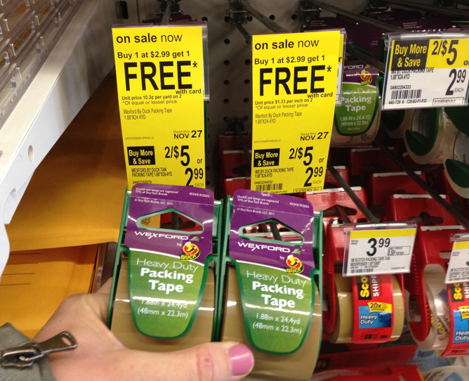 Walgreens *HOT* Wexford Packing Tape Only 0.50 Per Roll (No Coupons