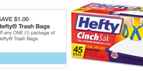 New $1/1 ANY Hefty Trash Bags Coupon (No Size Restrictions!)