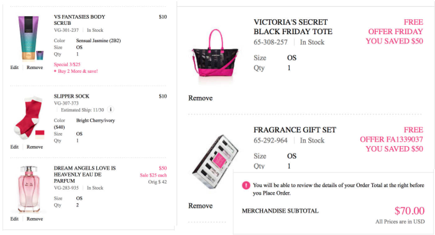 Victoria's Secret New Deal Scenario (Ends Tonight