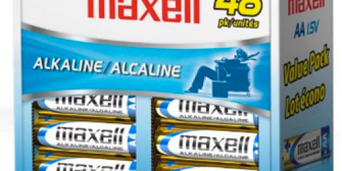 Amazon: Maxell Alkaline AA Batteries 48 ct Only $8.54 Shipped (Just $0.19 Per Battery!)