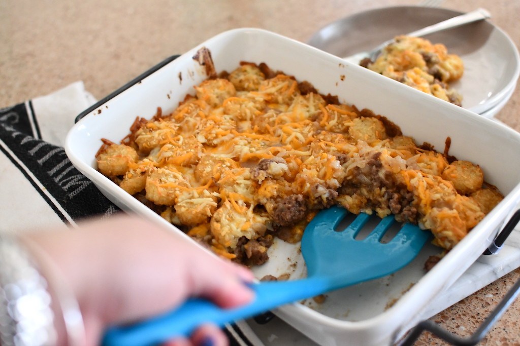 Cheesy Tater Tot Casserole is the Best Frugal Comfort Recipe | Hip2Save
