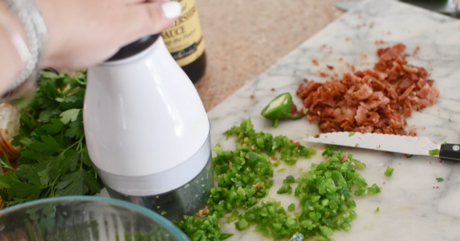 chopping jalapeno