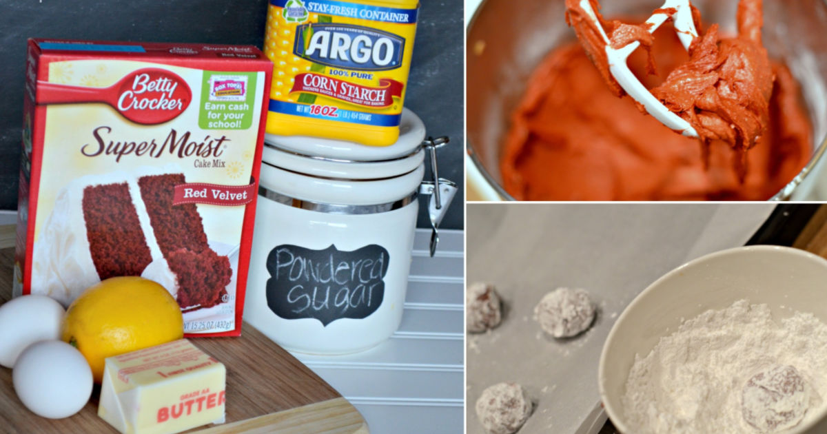 red velvet box cake cookies recipe – cake mix recipe ingredients and process