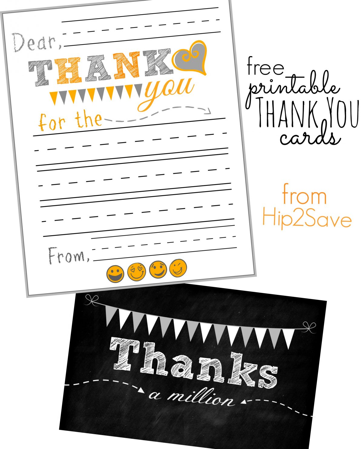 free printable thank you cards hip2save