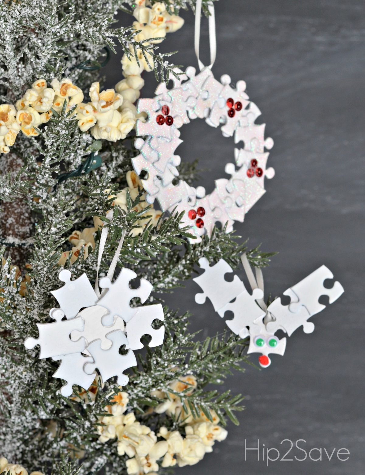 handmade ornament from puzzle pieces Hip2Save