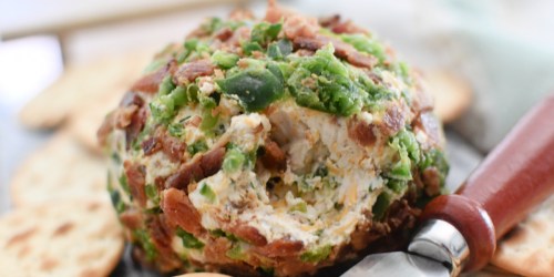 This Bacon Jalapeno Cheese Ball Recipe is the Perfect Football or Holiday Appetizer!