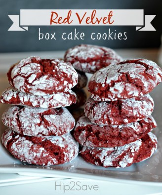 Red Velvet Box Cake Cookies