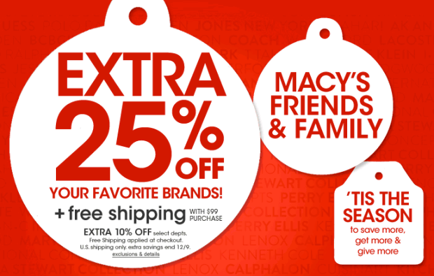 Macy's friends and family sales exclusions