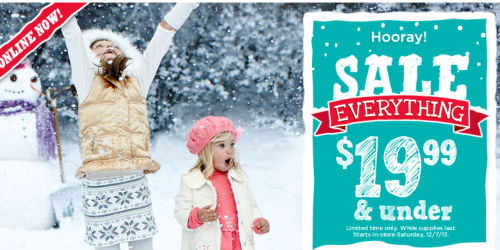 Gymboree: EVERYTHING $19.99 & Under Sale = *HOT* Deals on Jackets, Boots, Sweaters & More