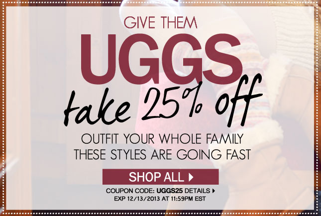 Shoe Metro: RARE 25% Off UGGS Promo 