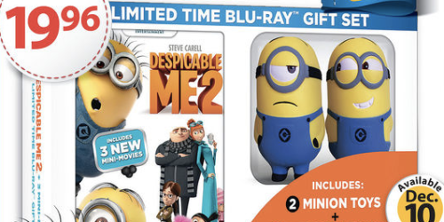 Walmart: Despicable Me 2 Blu-ray/DVD Combo Pack, 2 Minion Toys & More Only $19.96 (In-Store on 12/10!)