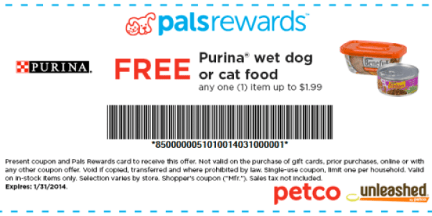 Petco: FREE Can of Purina Wet Dog or Cat Food