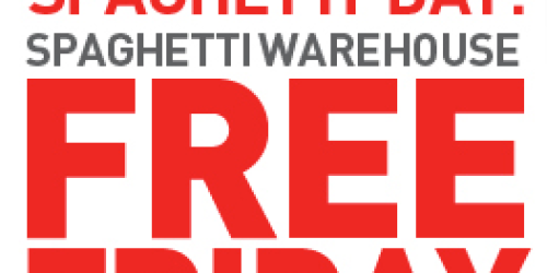 Spaghetti Warehouse: Buy 1 Original Recipe Spaghetti Entree, Get 1 Free (Valid January 3rd Only)