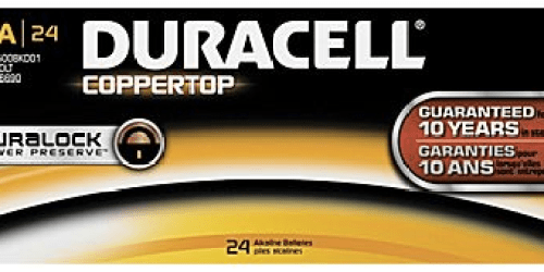 Staples.com: Duracell Coppertop Alkaline AA Batteries 24-Pack Only $6.99 (Regularly $19.99!) + Free Shipping