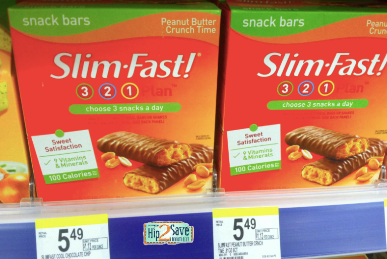 *HOT* 5/2 SlimFast Products Coupon = 5Pack Snack Bars Only 0.49 at