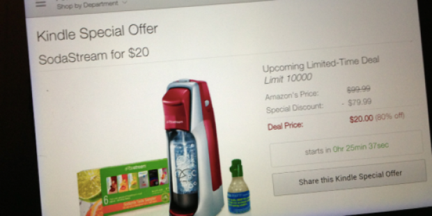 Kindle Fire Owners: SodaStream Only $20 (1st 10,000 Only!) – Starts at 8:30 PM EST