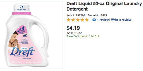 Lowe’s: Dreft 50 oz Laundry Detergent Possibly Only $4.19 (Reg. $10.48!) + Free Store Pickup