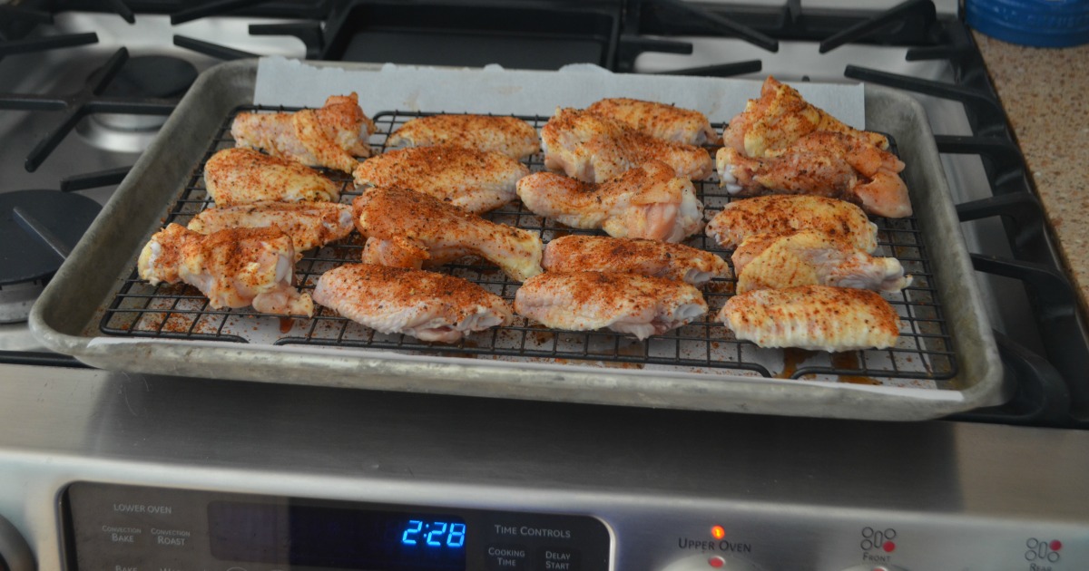 honey bbq baked chicken wings recipe – on a pan prior to baking