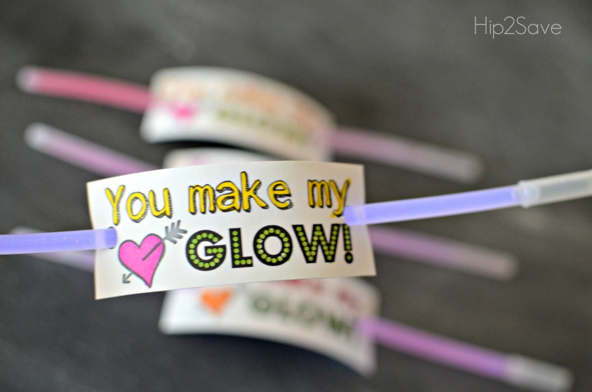Glow Stick &amp; Pencil Valentine Ideas (+ Free Printables) • Hip2Save