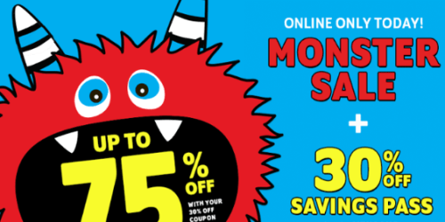 The Children’s Place: Monster Sale + Extra 30% Off AND Free Shipping on ALL Orders (Today Only!)