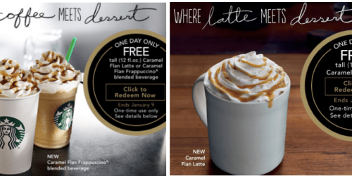 Starbucks: Free Tall Caramel Flan Latte or Caramel Flan Frappuccino Today Only (Select Members)