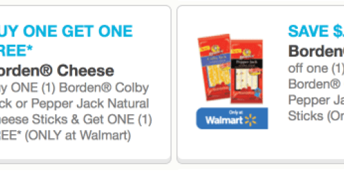 Buy 1 Get 1 FREE Borden Colby Jack or Pepper Jack Cheese Sticks (+ $0.55/1 Coupon!)