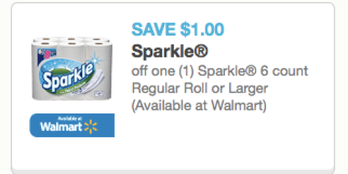 High Value $1/1 Sparkle Paper Towels 6-pk Coupon = $2.95 at Dollar General (Only $0.49 Per Roll!)