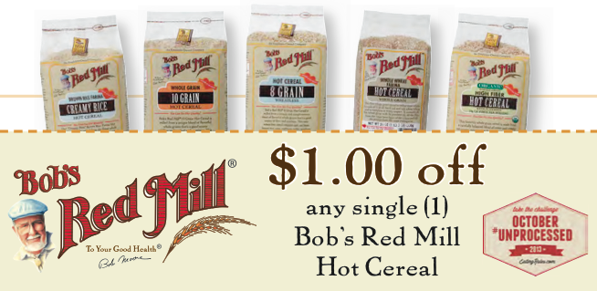 Rare $1/1 Bob's Red Mill Hot Cereal PDF Coupon