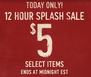 Hollister 5 Splash Sale Regularly Up to 29.95 Ends Tonight