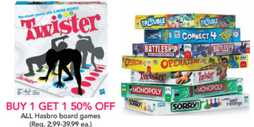 ToysRUs: Buy 1 Get 1 50% Off ALL Hasbro Board Games (Ends Tomorrow) + Possible Scenarios