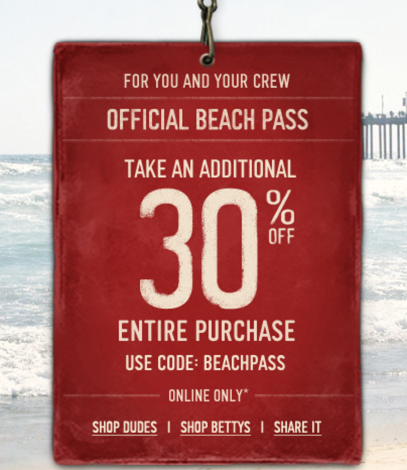 hollister 30 off coupon