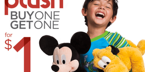 DisneyStore.com: Buy One Plush, Get One for Only $1 (With Prices Starting at Just $1.99 – Regularly $19.95!)