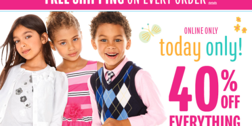 The Children’s Place: Extra 40% Off Sitewide AND Free Shipping on ALL Orders (Last Day!)