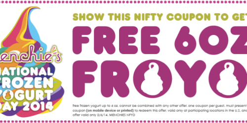 Menchie’s Frozen Yogurt: FREE 6 oz. Frozen Yogurt (Tomorrow Only)