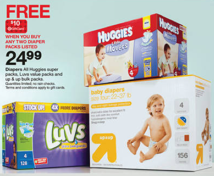 target deals on diapers