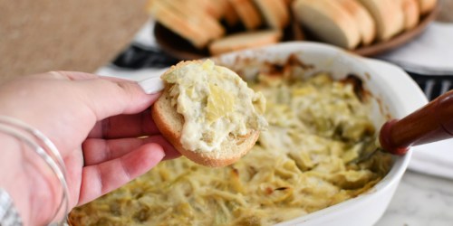 Melted Parmesan Artichoke Dip is a Must-Make Party Appetizer (Only 4 Ingredients Needed!)