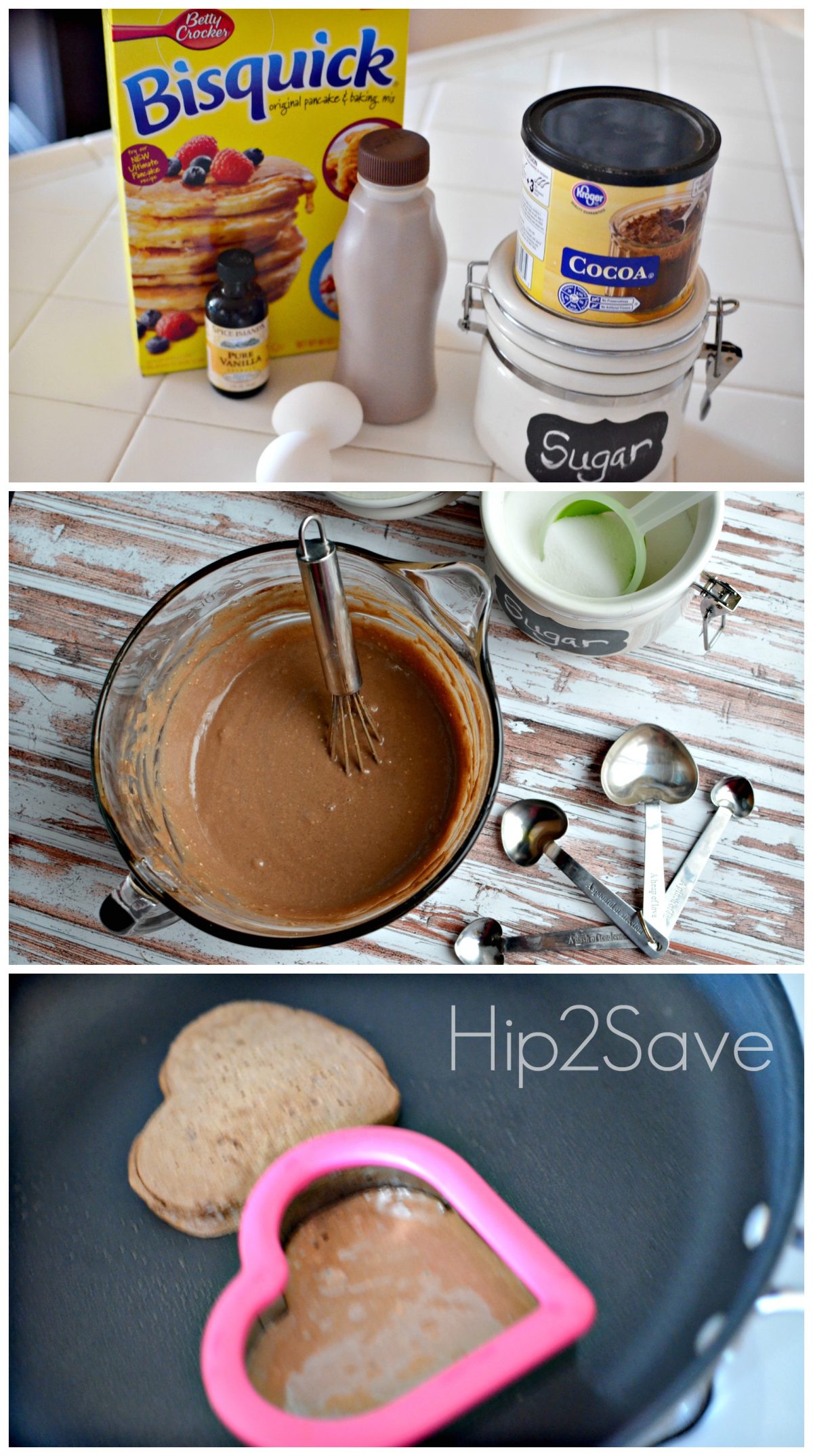 How to make heart shaped chocolate pancakes hip2save