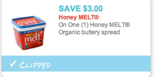 High Value $3/1 Honey Melt Organic Buttery Spread Coupon = Only 99¢ Per Tub at Whole Foods