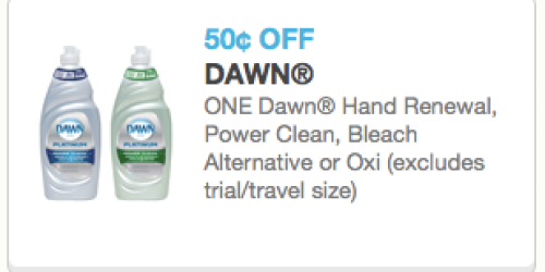 $0.50/1 Dawn Dish Soap Coupon = Great Deals at CVS and Walgreens (Starting 2/9)