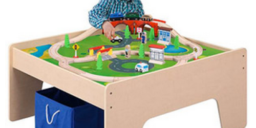 Walmart: Wooden Activity Table with 45-Piece Train Set & Storage Bin Only $44.97 (Regularly $89.97!) + More