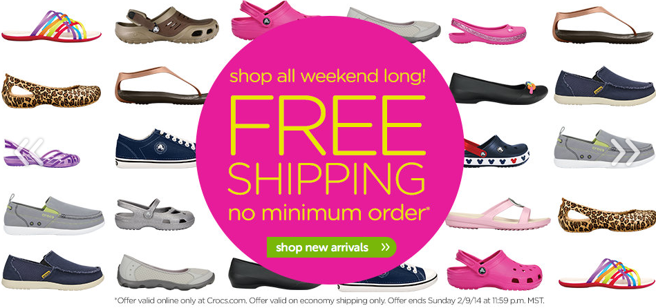 Crocs free shop shipping no minimum