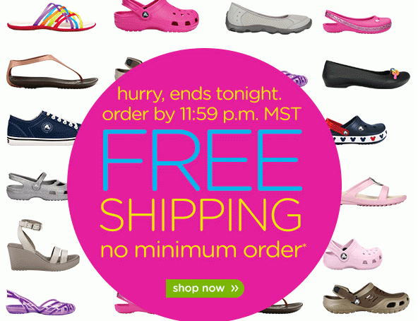 crocs free shipping no minimum