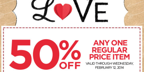 Michaels: 50% Off ANY Regular Price Item