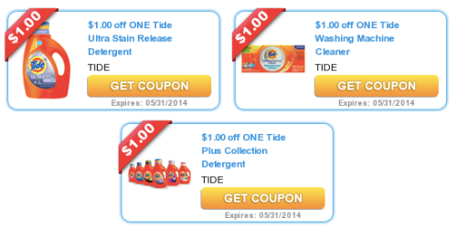 New Tide, Crest, Purina, and Classico Coupons