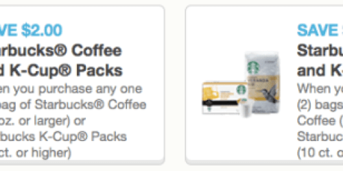 *HOT* $2/1 & $4/2 Starbucks Coffee Bags or K-Cups Coupons (Back Again!) + Nice Deals at CVS & Target